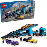 LEGO City Car Transporter 60408 Back to School Gift for Students Building Toy Boys Girls Ages 7 W Toy Cars 998 pieces Truck Toy for Kids