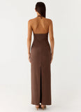 Bloomers Maxi Dress Brown