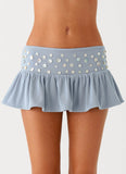 Vegas Nights Low Rise Skort Blue
