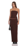 Textured Tube Top in Brown