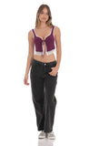 Lace Vest Top in Purple