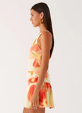 Meah Backless Mini Dress Mimosa Blossom