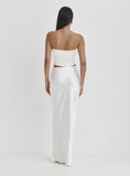 White Satin Maxi Skirt