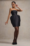 Lovebug Black Bandeau Mini Dress With Tulip Skirt