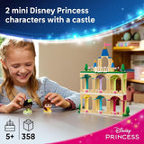 LEGO Disney Princess Mini Belle Tiana with Castle Building Toy Princess Toy Figures Playset for Girls Boys Ages 5 Gift for Birthday 43291