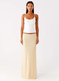Honestly Sequin Maxi Skirt Yellow
