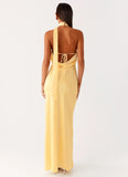 Keena Scarf Maxi Dress Lemon