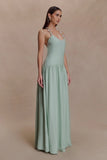 Darling Linen Maxi Dress Sage