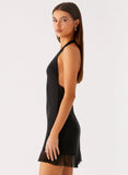 Odrella Sequin Mini Dress Black