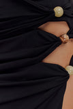 Kaiden Slinky Beaded Maxi Dress Black