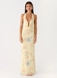 Tedder Halter Maxi Dress Spring Meadow