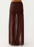 Sparkling Night Maxi Skirt Chocolate