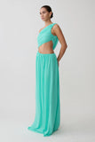 Aria Chiffon Cut Out Maxi Dress Lagoon