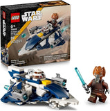 LEGO Star Wars Plo Koons Jedi Starfighter Microfighter Juguete para Niños Juguete de construcción para juego de simulación Juego de las Guerras Clon y decoración de habitación para niños y niñas