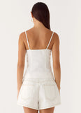 Samah Top White