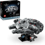 LEGO Star Wars Millennium Falcon 25th Anniversary Collectible DIY Building Set for Adults Men Women Ages 18 A New Hope Model with Display Stand Star Wars Gift 75375