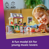 LEGO Friends Music Store Apartment Building Set Interactive Storytelling Playset for Girls Boys Ages 7 Includes Marimba the Corgi Toy Gift Idea for Birthdays and Music Lovers 42653