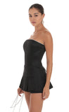 Rhinestone Romper in Black
