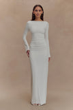 Vienna Slinky Cut Out Maxi Dress White