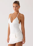 Keep A Beat Mini Dress Ivory