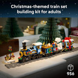 LEGO Icons Holiday Express Train Building Set for Adults Ages 18 Seasonal Home Decor for Bedroom or Book Shelf Christmas Train W Track 4 Minifigures Gift Idea for Holidays 10361