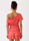 Antonie Mini Dress Magenta Red Rose