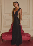 Giulia Lace Maxi Dress Black