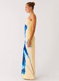 So You Say Strapless Maxi Dress Heirloom Floral
