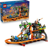 LEGO City Lava Land Roller Coaster Park 60501 Building Toys for Boys Girls Ages 8 Functioning Rides 8 Minifigures 1165 pieces Gift for Birthdays