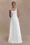 Salma Drop Waist Cotton Maxi Dress White