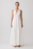 Sienna Button Down Maxi Dress White