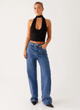 Back Again Straight Leg Denim Jeans True Blue