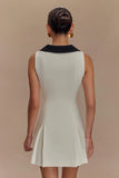 Oli Sleeveless Contrast Mini Dress Ivory Black