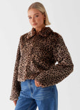 Raleigh Fur Jacket Leopard