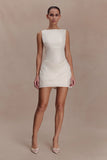 Bexley Draped Mini Dress Ivory