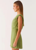 Lady Love Linen Mini Dress Cactus