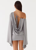 Kyrah Long Sleeve Mini Dress Misty Blue