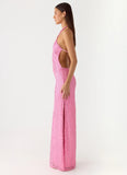 Lorenz Sequin Maxi Dress Pink