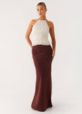 Sienna Sunset Maxi Skirt Chocolate