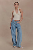 Cressida Crepe Halter Top Ivory