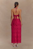 Kensley Broderie Midi Skirt Dragonfruit