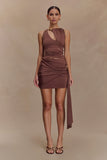 Alicent Slinky Beaded Top Chocolate