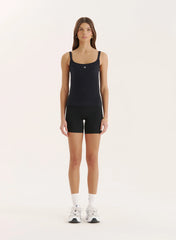 Black Sculpting Seamless Gym Vest Top