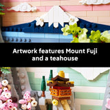LEGO Art Japanese Cherry Blossom Landscape Building Set for Adults Room Decoration Gift for Women Men Ages 18 Framed Wall Decor Stand or Hang to Display 31218