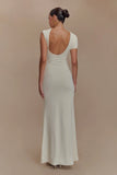 Kaida Slinky Maxi Dress With Hardware Ivory