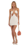 Cutout Mini Dress in White