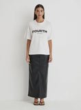 White Fourth Branded Oversized T Shirt