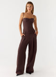Sora Low Rise Pant Dark Chocolate