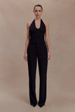 Cressida Crepe Halter Top Black
