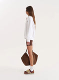 White Branded Polo Sweatshirt
